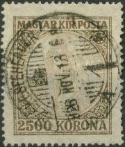 2500 Korona barna / vilgosbarna. Patrona Hungariae